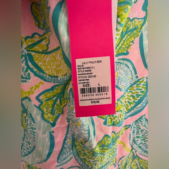 NWT Lilly Pulitzer Madison Skort Vitamin Sea - Large - Picture 2 of 3